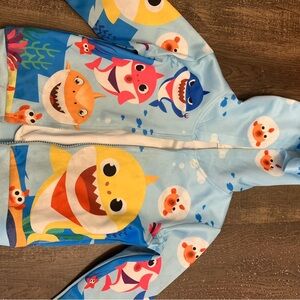 Colorful Shark Print Hoodie